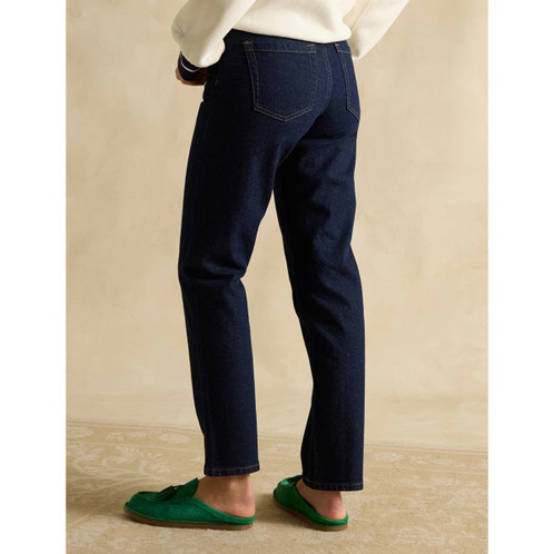 Rinse Wash Joules Womens Slim Straight Cut Jeans On Model Rear