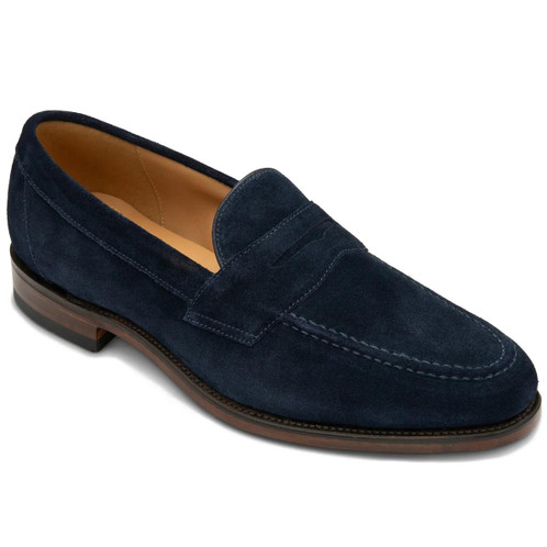 Navy Suede Loake Mens Imperial Loafer