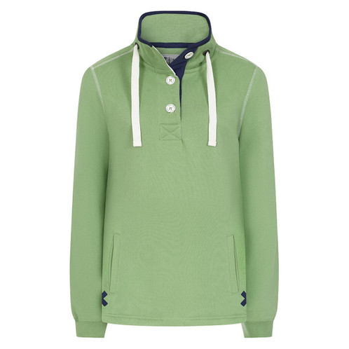 Grass Lazy Jacks Womens LJ5 Plain Button Neck Sweatshirt