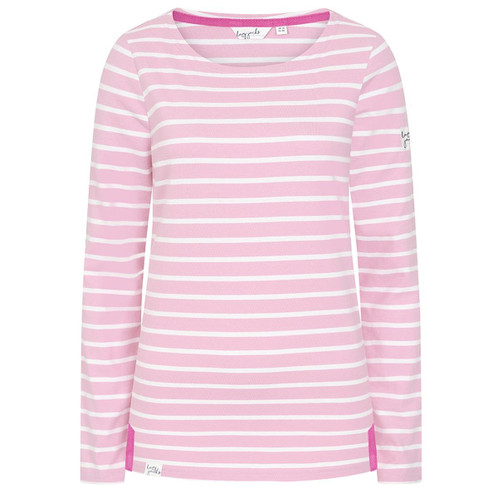 Rose Lazy Jacks Womens LJ97 Striped Breton Top