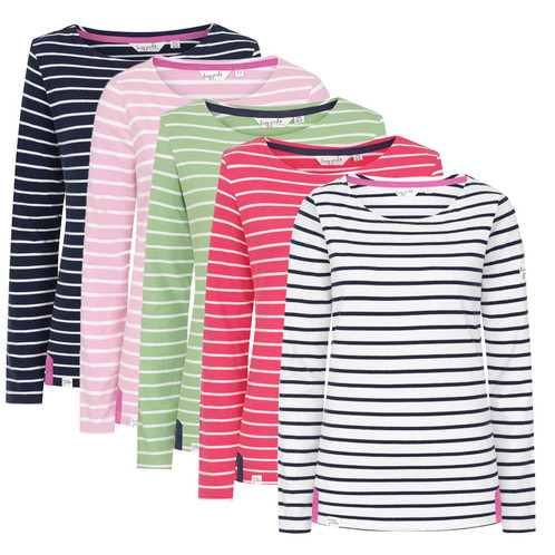 Lazy Jacks Womens LJ97 Striped Breton Top
