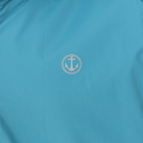 Teal Lazy Jacks Mens LJ60 Waterproof Jacket Logo Detail
