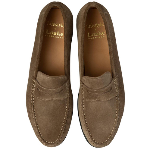Flint Suede Loake Mens Jefferson Moccasin Top