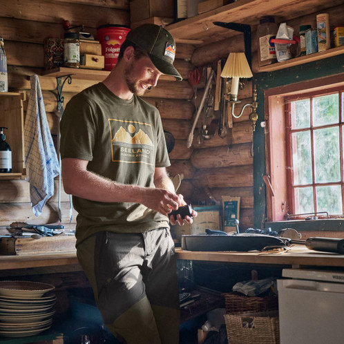 Grizzly Brown Seeland Mens Kestrel T-Shirt Lifestyle