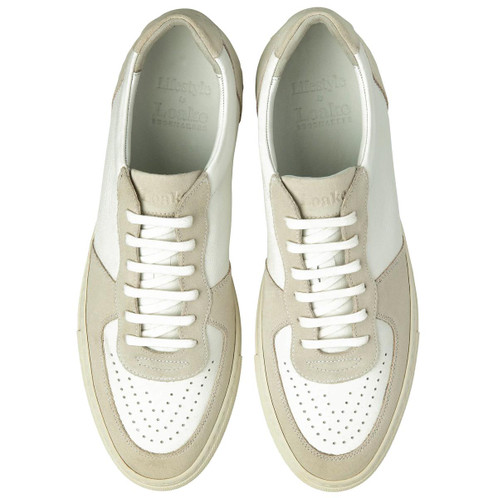 Sand Suede/White Calf Loake Mens Rush Trainers Top