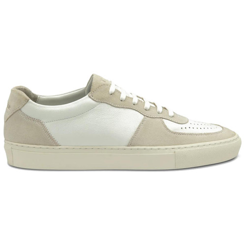 Sand Suede/White Calf Loake Mens Rush Trainers Side