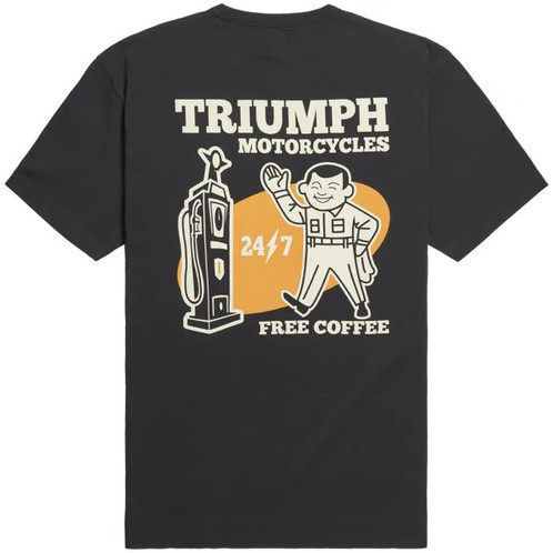 Black Triumph Mens Gas Tee Back