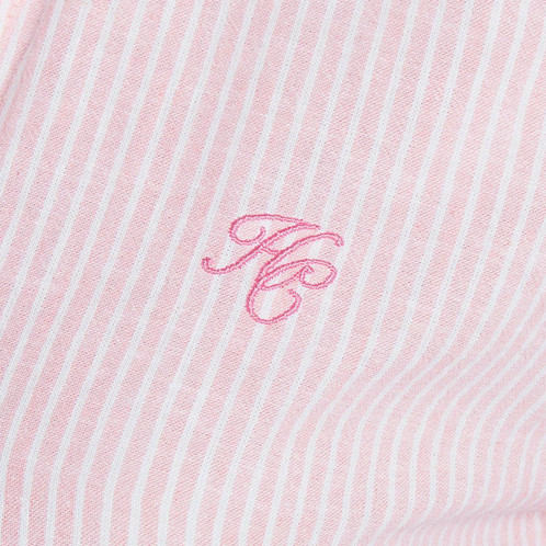 Pink Stripe Holland Cooper Womens Classic V-Neck Blouse