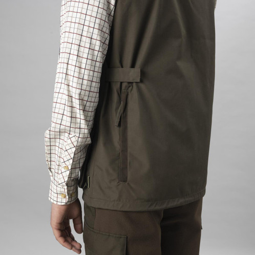 Pine Green Seeland Mens Arden Shooting Waistcoat Back Detail