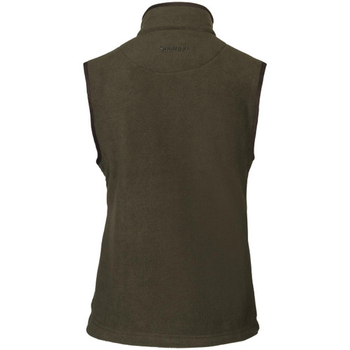 Pine Green Melange Seeland Womens Woodcock Ivy Fleece Waistcoat Back