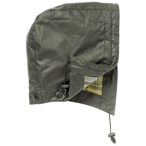 Sage Barbour Waxed Cotton Hood