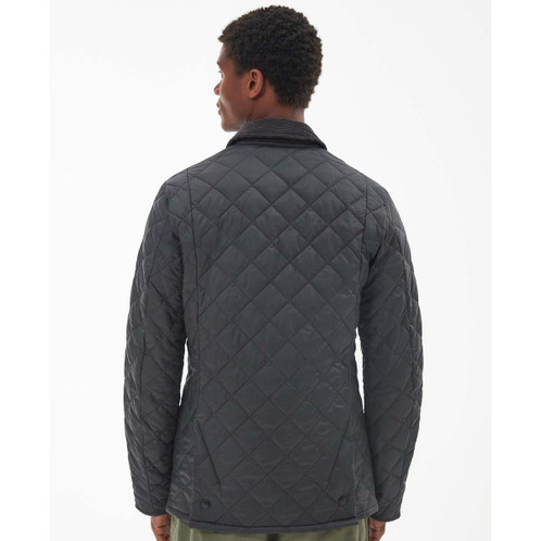 Charcoal Barbour Heritage Liddesdale Quilted Jacket Back