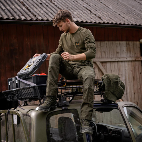 Light Willow Green/Willow Green Harkila Mens Fjell Trousers Lifestyle