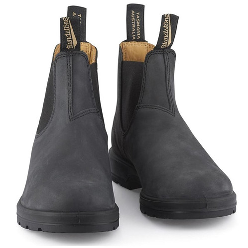 Rustic Black Blundstone Unisex Classics 587 Chelsea Boot Front