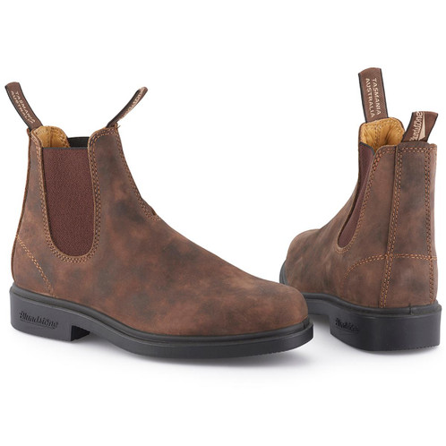 Rustic Brown Blundstone Unisex Dress 1306 Chelsea Boot Rear