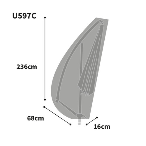 Standard Bosmere Ultimate Protector Cantilever Parasol Cover Size Guide