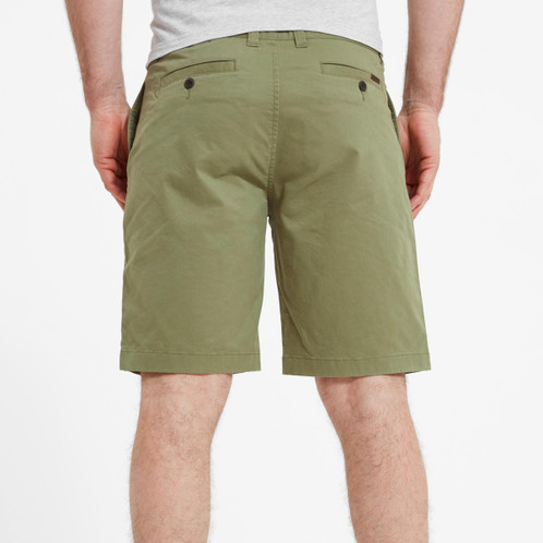 Light Khaki Schoffel Mens Paul Shorts Model Rear