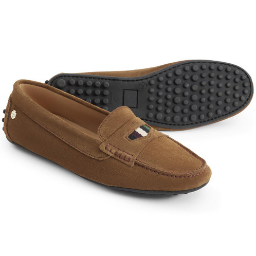 Tan Fairfax & Favor Womens Boston Driver