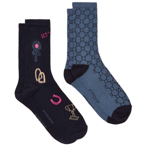 Navy Joules Womens Everyday Socks 2 Pack