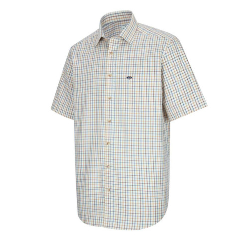 Brown/Blue Hoggs Of Fife Mens Kessock Tattersall Shirt