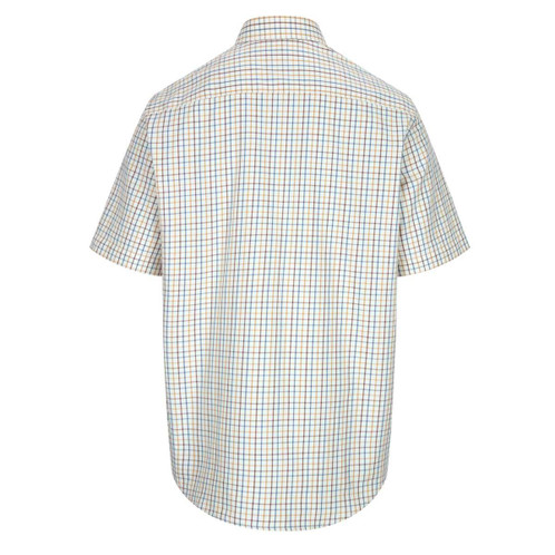 Brown/Blue Hoggs Of Fife Mens Kessock Tattersall Shirt back