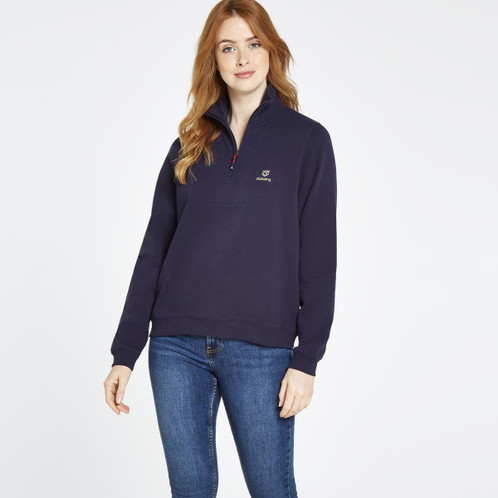 Navy Dubarry Womens Castlemartyr 1/4 Zip Jumper Model