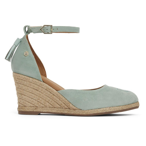 Mint Suede Fairfax & Favor Womens Monaco Wedge Side
