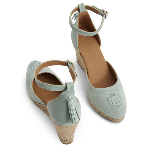 Mint Suede Fairfax & Favor Womens Monaco Wedge Top