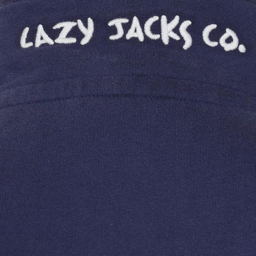 Twilight Lazy Jacks Womens LJ6 Striped Button Neck Sweatshirt Back Neck