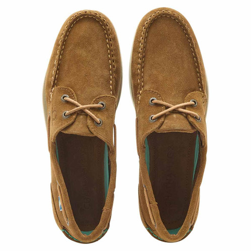 Tan Chatham Mens Compass II Repello G2 Deck Shoes Top View