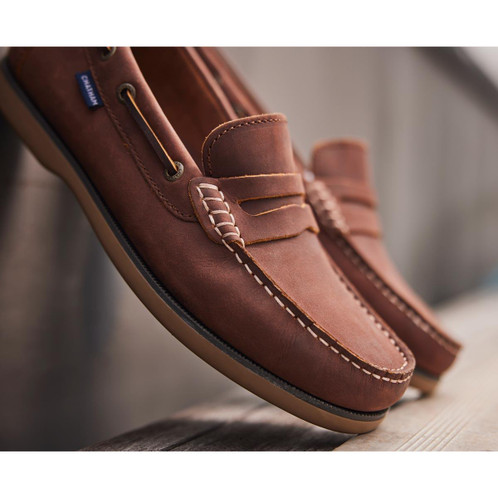 Dark Tan Chatham Mens Shanklin Loafers Lifestyle