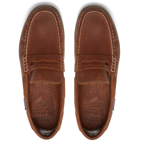 Dark Tan Chatham Mens Shanklin Loafers Top View