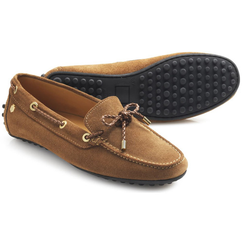Tan & Navy Fairfax & Favor Womens Henley Loafers 1