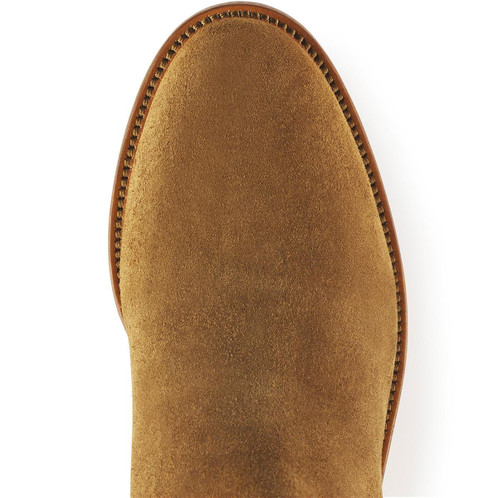 Tan Suede Fairfax and Favor Flat Regina Boot Toe