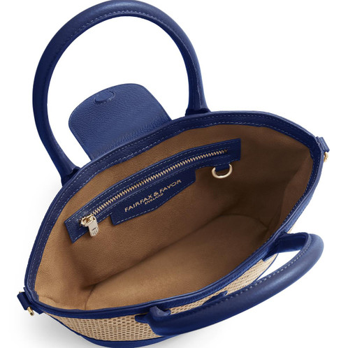 Porto Blue Fairfax & Favor Mini Windsor Basket Bag Open