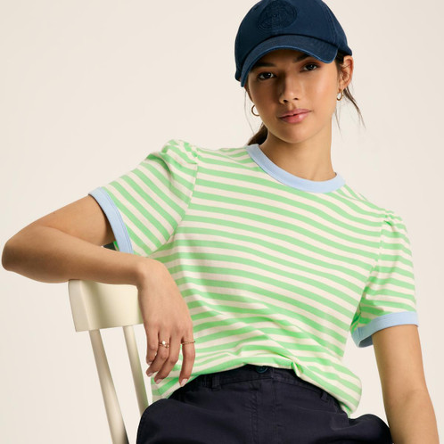 Green Stripe Joules Womens Erin Striped Tshirt