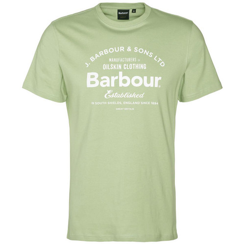 Vintage Green Barbour Mens Brairton Graphic T-Shirt