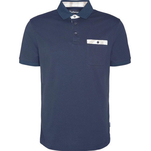 Navy Barbour Mens Hirstly Polo Shirt