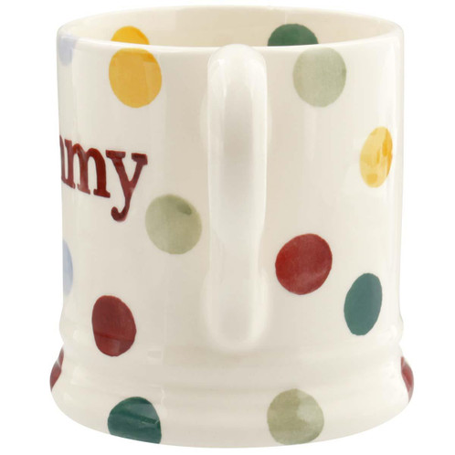 Emma Bridgewater Polka Dot Mummy Half Pint Mug BACK