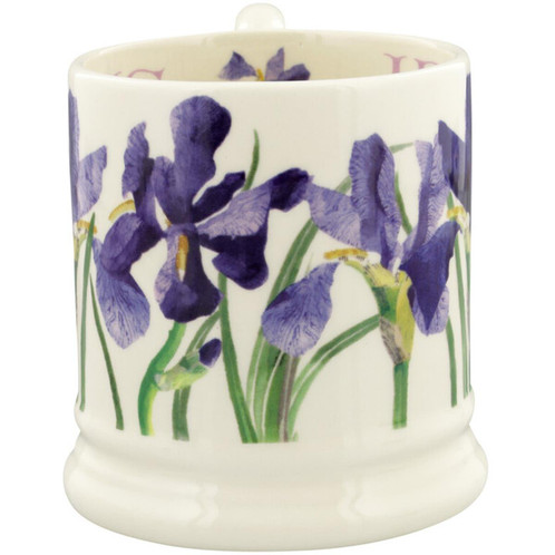 Emma Bridgewater Blue Iris Half Pint Mug FRONT