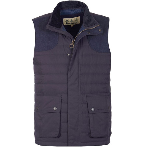 Navy Barbour Mens Bradford Gilet