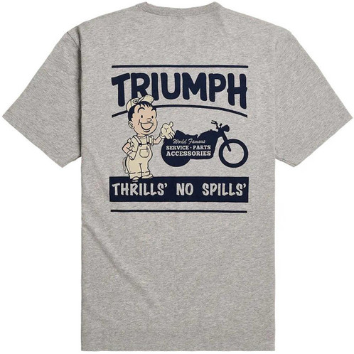 Silver Marl Triumph Mens Thrills Tee Back