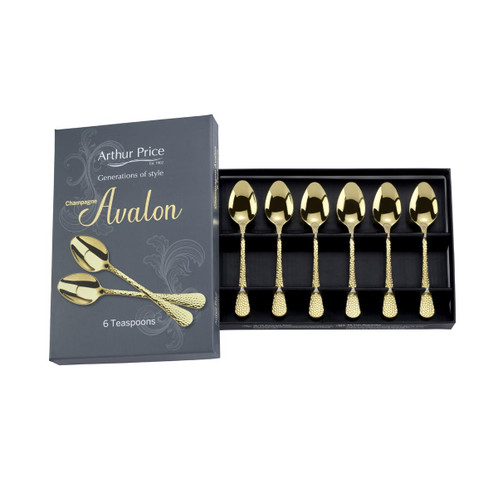 Arthur Price Champagne Avalon Set of 6 Teaspoons