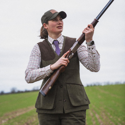 Moss Green Seeland Womens Hillside Harriet Waistcoat Lifestyle