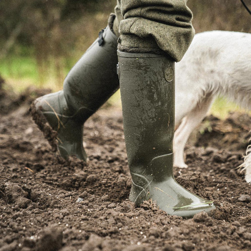 Pine Green Seeland Mens Hillside Enforced Wellington Boots Lifestyle