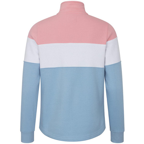 Pink/White/Blue Hoggs Of Fife Dumfries 1888 Ladies 1/4 Zip Sweatshirt Back