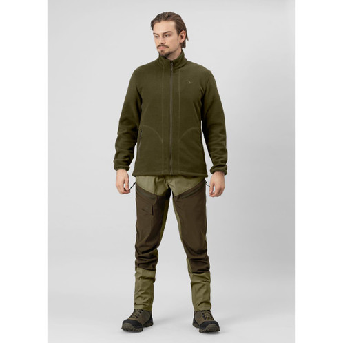 Duffel Green/Pine Green Seeland Mens August Trousers On Model