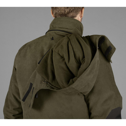 Grizzly Brown Seeland Mens Polar Max Jacket Hood Detail