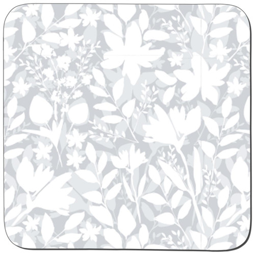 Denby Set of 6 Grey Floral Coasters