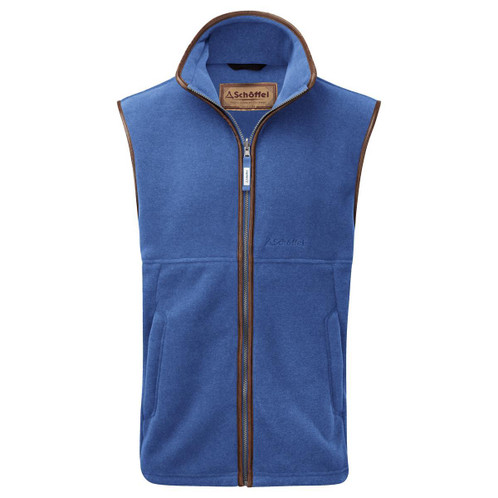 Cobalt Blue Navy Schoffel Oakham Fleece Gilet